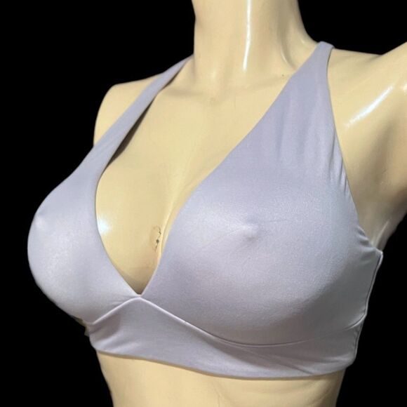 Victorias Secret Supersoft Unlined plunge Wire free Bralette Bra Gray - Picture 6 of 11